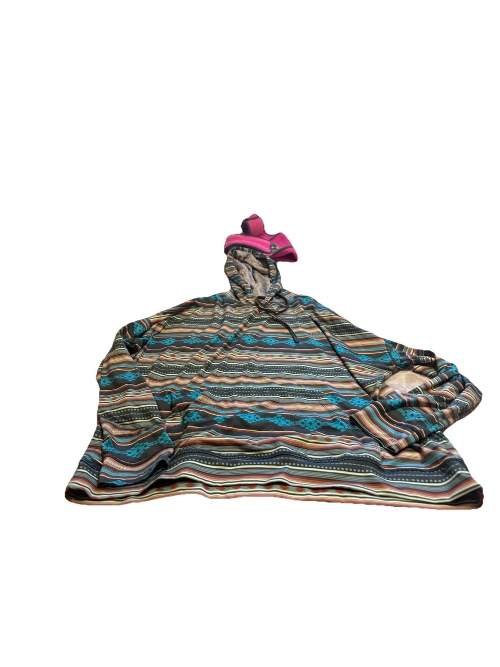 Rock & Roll Cowgirl Denim Women’s Turquoise Hooded Long Sleeve! XL